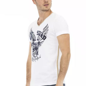 Trussardi Action White Cotton Men T-Shirt