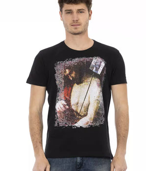 Trussardi Action Black Cotton Men T-Shirt