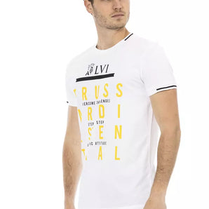 Trussardi Action White Cotton Men TShirt