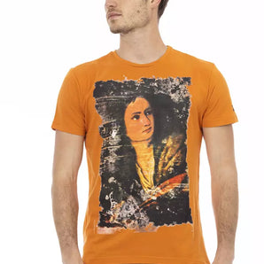 Trussardi Action Orange Cotton Men T-Shirt