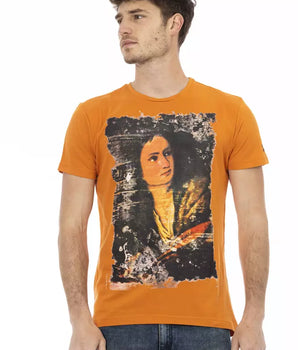 Trussardi Action Orange Cotton Men T-Shirt