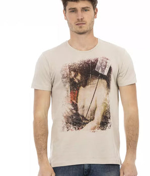 Trussardi Action Beige Cotton Men's T-Shirt