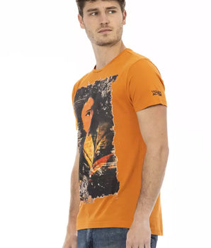 Trussardi Action Orange Cotton Men T-Shirt