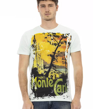 Trussardi Action Light Blue Cotton Men T-Shirt