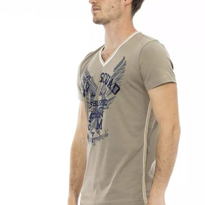 Trussardi Action Green Cotton Men T-Shirt