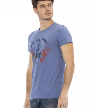 Trussardi Action Blue Cotton Men T-Shirt