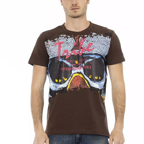 Camiseta Trussardi Action Elegant marrón de manga corta