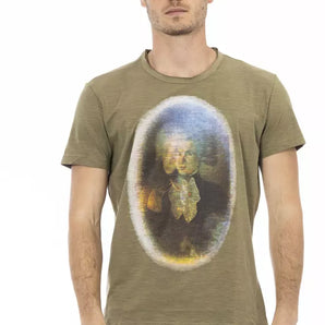 Trussardi Action Green Cotton Men T-Shirt