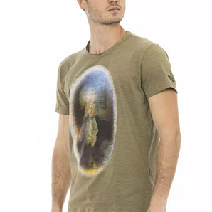 Trussardi Action Green Cotton Men T-Shirt