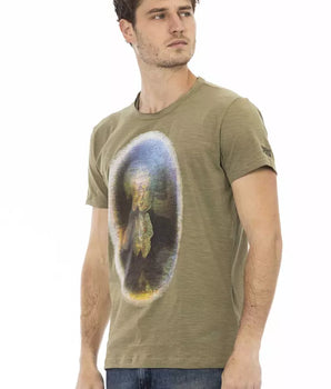 Trussardi Action Green Cotton Men T-Shirt
