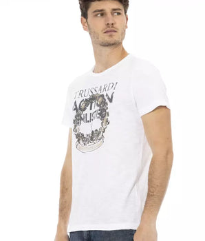 Camiseta Trussardi Action de algodón blanco para hombre