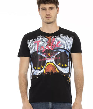 Trussardi Action Black Cotton Men T-Shirt
