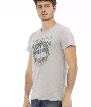 Camiseta Trussardi Action Gris Algodón Hombre