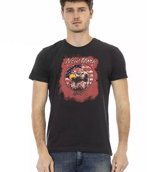 Trussardi Action Black Cotton Men's T-Shirt