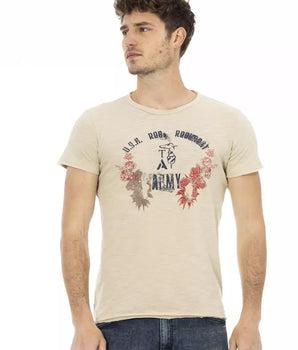 Camiseta Trussardi Action Algodón Beige Hombre