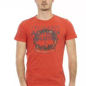 Trussardi Action Red Cotton Men TShirt