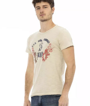Camiseta Trussardi Action Algodón Beige Hombre