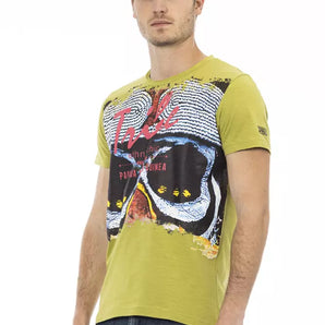 Trussardi Action Green Cotton Men T-Shirt