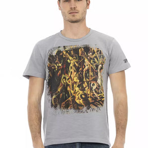 Trussardi Action Gray Cotton Men T-Shirt