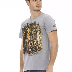 Trussardi Action Gray Cotton Men T-Shirt