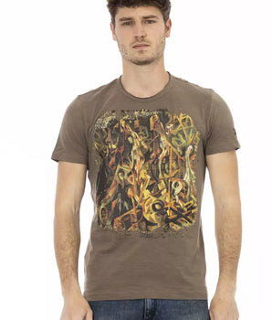 Trussardi Action Brown Cotton Men's T-Shirt