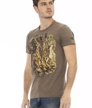 Trussardi Action Brown Cotton Men's T-Shirt