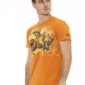 Trussardi Action Orange Cotton Mens TShirt