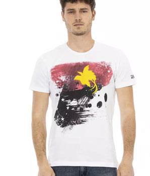 Trussardi Action White Cotton Men T-Shirt