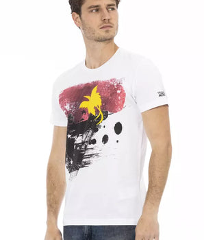 Trussardi Action White Cotton Men T-Shirt