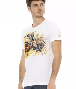 Trussardi Action White Cotton Men T-Shirt