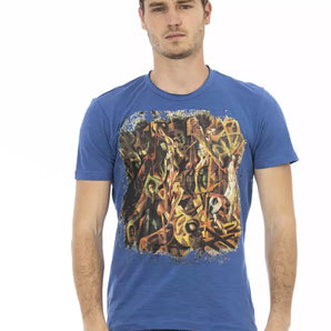 Trussardi Action Blue Cotton Men T-Shirt