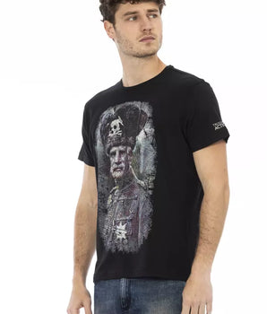 Trussardi Action Black Cotton Men T-Shirt
