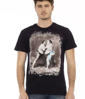 Trussardi Action Black Cotton Men T-Shirt