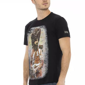 Trussardi Action Black Cotton Men T-Shirt