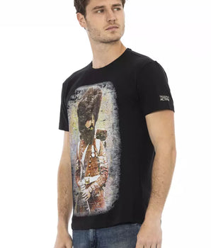 Trussardi Action Black Cotton Men T-Shirt
