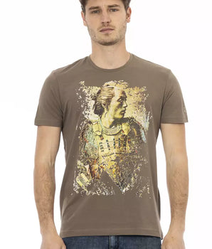 Trussardi Action Brown Cotton Men T-Shirt