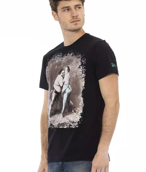 Trussardi Action Black Cotton Men T-Shirt