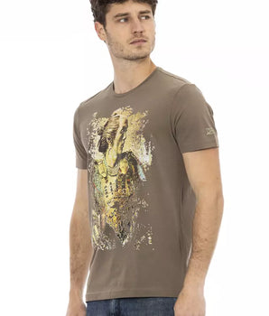 Trussardi Action Brown Cotton Men T-Shirt