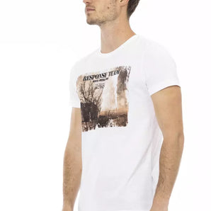 Trussardi Action White Cotton Men T-Shirt