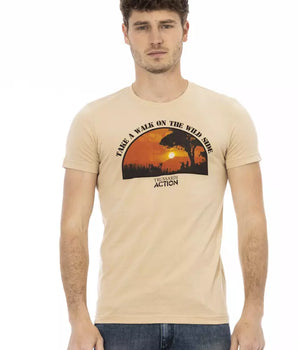 Trussardi Action Beige Cotton Men's T-Shirt