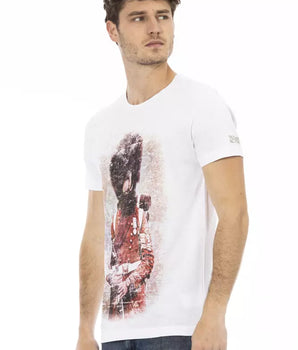 Trussardi Action White Cotton Men T-Shirt
