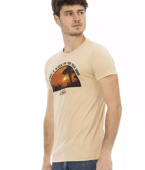 Trussardi Action Beige Cotton Men's T-Shirt