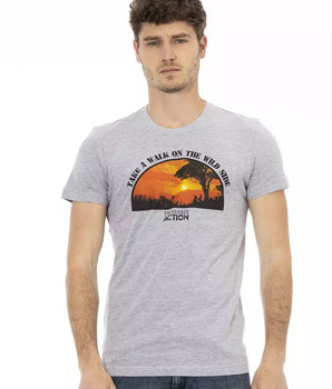 Trussardi Action Gray Cotton Men's T-Shirt