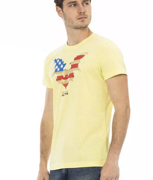 Trussardi Action Yellow Cotton Men's T-Shirt