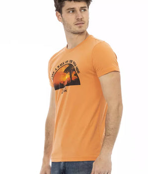 Trussardi Action Orange Cotton Men T-Shirt