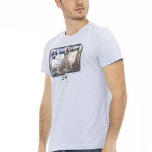 Trussardi Action Light Blue Cotton Men T-Shirt