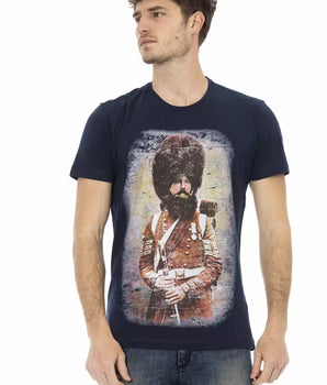 Trussardi Action Blue Cotton Men T-Shirt