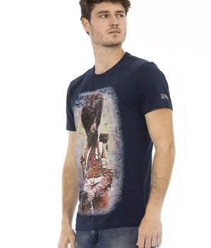 Trussardi Action Blue Cotton Men T-Shirt