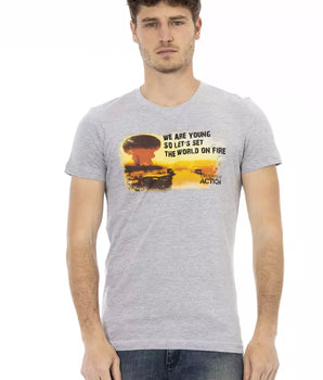 Camiseta Trussardi Action Gris Algodón Hombre