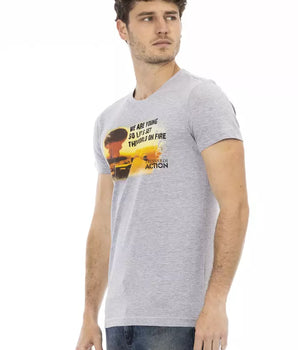 Camiseta Trussardi Action Gris Algodón Hombre